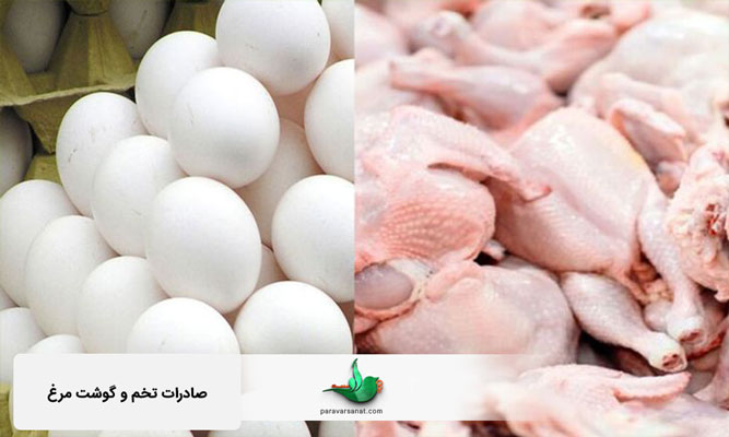صادرات تخم و گوشت مرغ